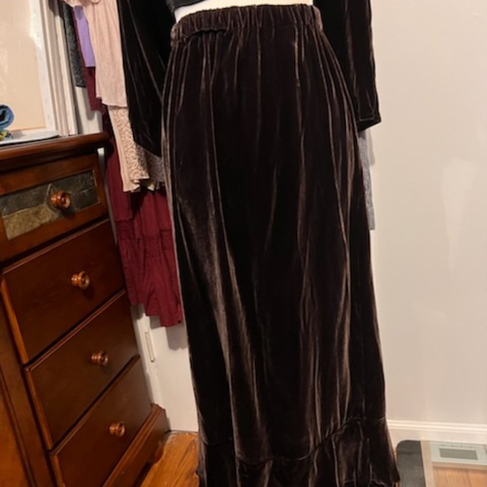Long Velvet Skirt